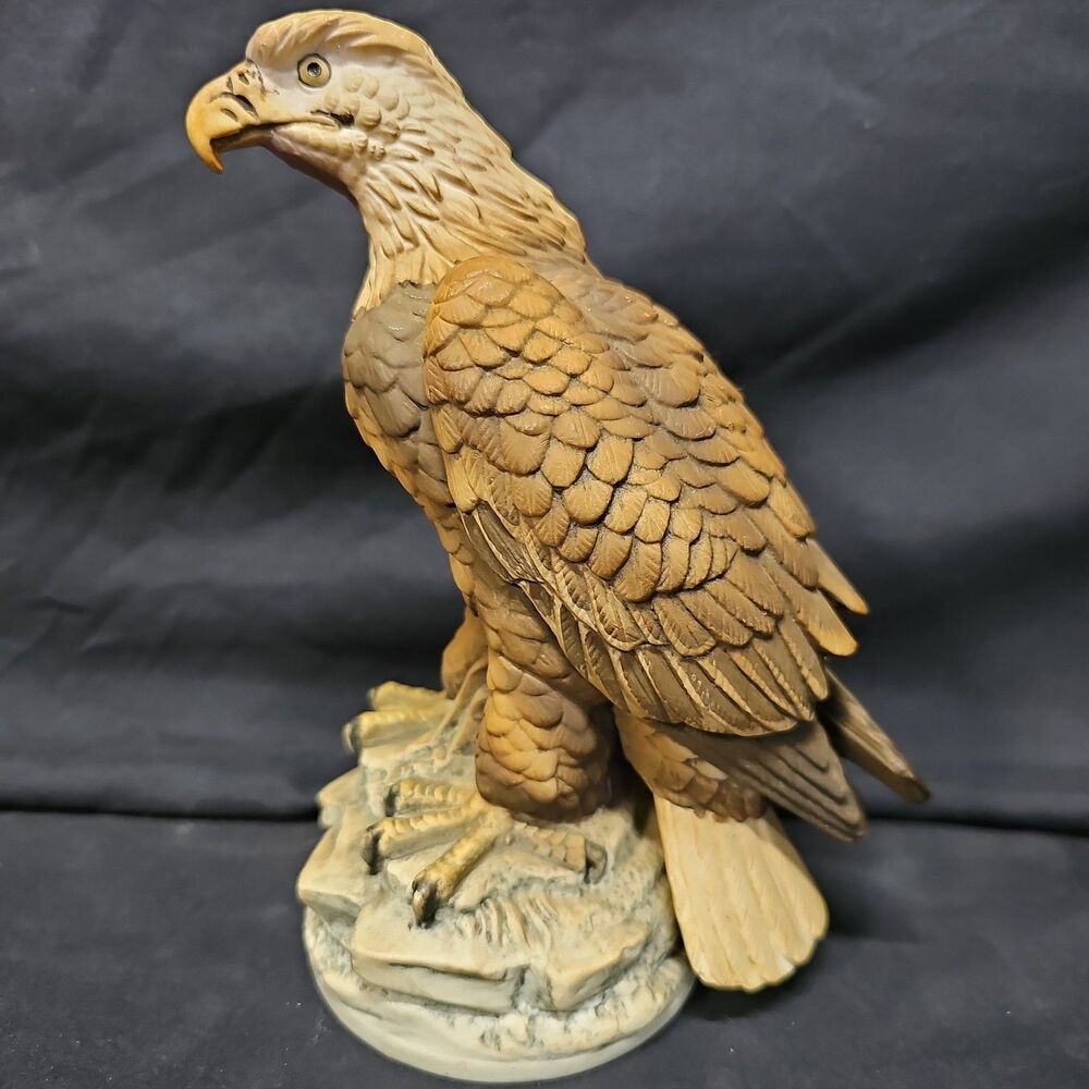 Vintage Bald Eagle by Andrea Sadek Porcelain Ceramic 7.5" Tall Figurine Statue